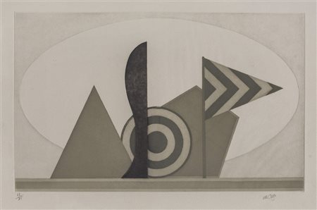 LUCIO DEL PEZZO (1933) Composizione Acquatinta su carta Arches, es. 62/75...