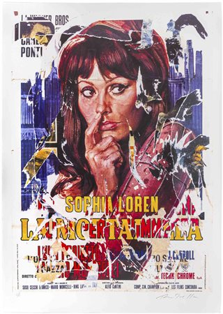 MIMMO ROTELLA (1918 - 2006) La mortadella Seridécollage, es. L/L su una...