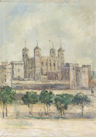 ADRIANO SPILIMBERGO (1908 - 1975) Senza titolo Anni '40-'50 Olio su tela 99,5...