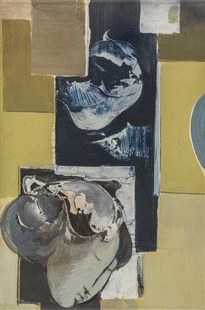 MARIO BIONDA (1913 - 1985) Senza titolo 1970 Tecnica mista su carta applicata...