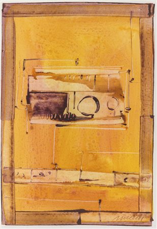 MARIO NANNI (1922) Senza titolo 1965 Tecnica mista su carta Fabriano 50 x 35...