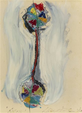 LUCIANO BARTOLINI (1948 - 1994) Axis 1987 Tecnica mista su carta 31 x 23 cm...