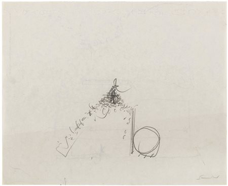 EMILIO SCANAVINO (1922 - 1986) Senza titolo 1967 Grafite su carta Japon 22,5...
