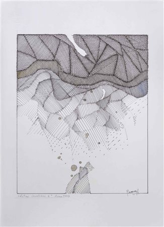 MARIO PUCCIARELLI (1928 - 2014) Ritmi Aureliani 6 1990 Tecnica mista su carta...