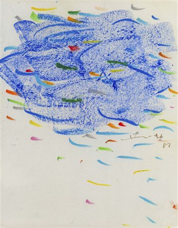 CHIN HSIAO (1935) Senza titolo 1987 Pastello su carta 24,5 x 19,5 cm Firmato...