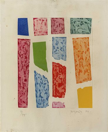 PIERO DORAZIO (1927 - 2005) Senza titolo 1971 Acquatinta a colori su carta,...