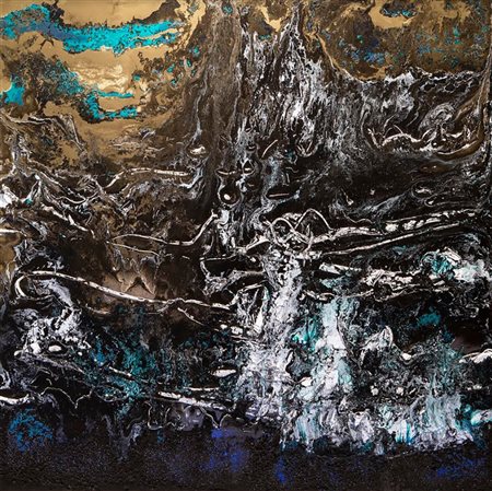 ANNAPAOLA RESCIGNO Puerto di Navacerrada resina su mdf cm 100x100