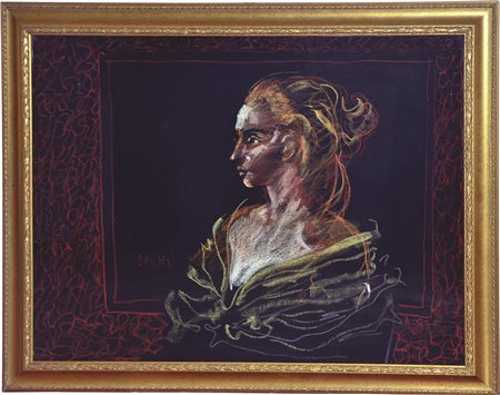 ALBERTO SUGHI Busto di donna pastello su cartoncino cm 70x90