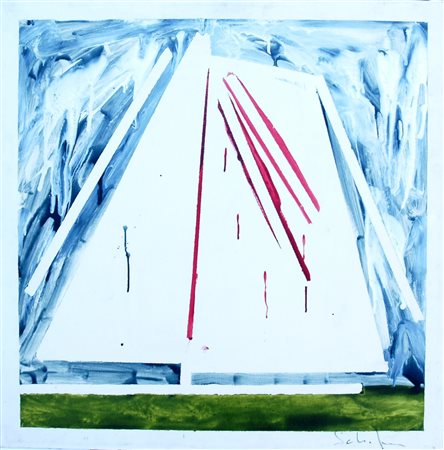 SCHIFANO MARIO (Homs 1934 - Roma 1998) "Vela" acrilico su tela cm. H: 80.00...