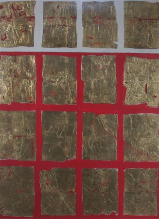 BIANCO REMO (Milano 1922 - Milano 1988) "Impronte" Olio su tela cm. H: 110.00...