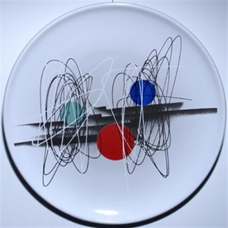 CRIPPA ROBERTO (Monza 1921 - Bresso 1972) "Spirali bianche" Ceramica tirata...