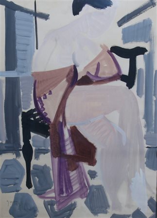 AJMONE GIUSEPPE (Carpignano Sesia 1923 - Romagnano Sesia 2005) "Figura di...