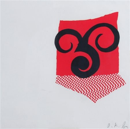 BAJ ENRICO (Milano 1924 - Varese 2003) "Senza titolo" Prova originale del...