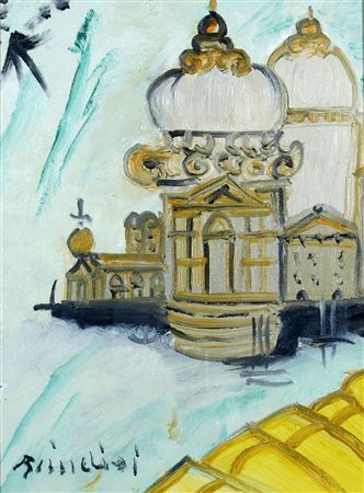 BRINDISI REMO (Roma 1918 - Lido di Spina 1996) "Senza titolo" Olio su tela...