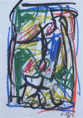 VEDOVA EMILIO (Venezia 1919 - Venezia 2006) "Senza titolo" 1981 Tecnica mista...