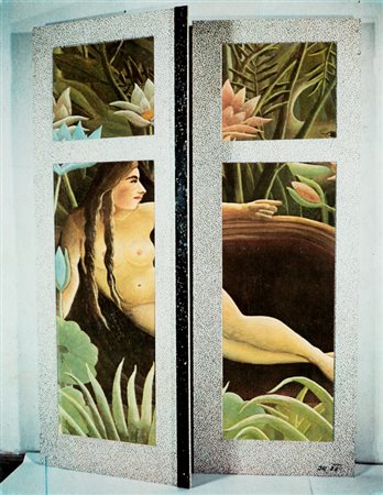 JIRI KOLAR (1914-2002)Senza Titolo, 1988Collage su cartoncino applicato su...