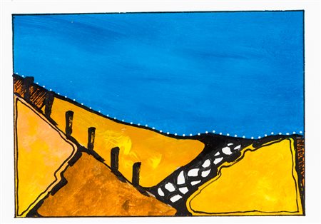 GIORGIO MERCURI (1962)Senza Titolo, 2016Tecnica mista su cartacm 14,5x19Firma...