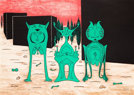 MAURICE HENRY (1907-1984)Senza TitoloLitografiacm 50x70Firma e numerazione...