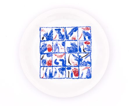 REMO BIANCO (1922-1988)Senza Titolo, 1984Piatto in ceramicaDiametro cm...