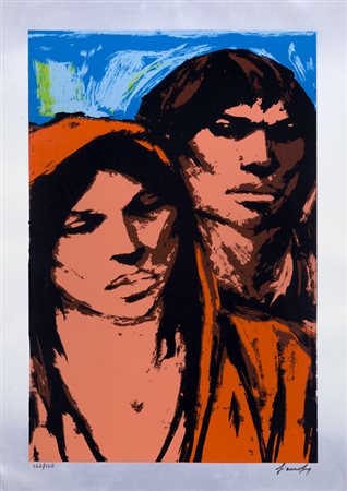 FRANZ FICARA (1926-1994)Senza TitoloLitografia su lastra di alluminiocm...