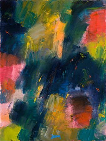 CORRADO ZANI (1952)Sera al lago, 2019Olio su telacm 60x45Firma al...