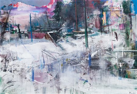 ANTONIO PEDRETTI (1950)Senza TitoloOlio su telacm 100x140Firma al...