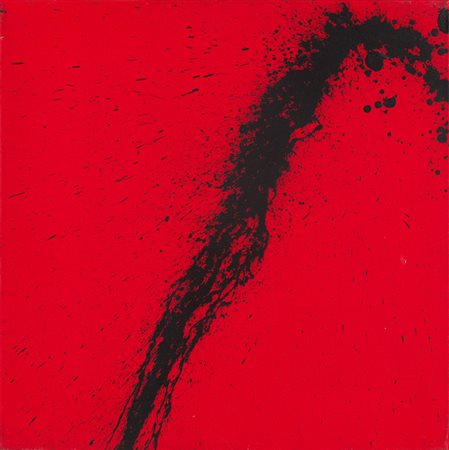 CHANDA TUN (1980)Red and black, 2010Smalto e acrilico su telacm 50x50x4Firma,...