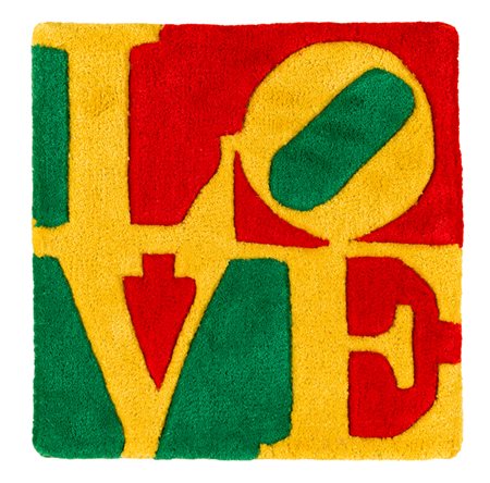 ROBERT INDIANA (1928-2018)Summer love, 2006Tappeto in lanacm 40x40Etichetta...