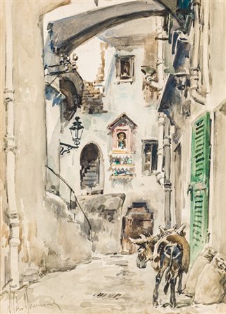 ALDO RAIMONDI (1902-1998)Senza TitoloAcquerello su cartacm 52x37Firma al fronte