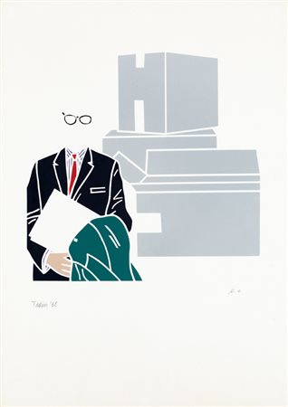 EMILIO TADINI (1927-2002)Senza Titolo, 1968Litografiacm 70x50Firma, datazione...