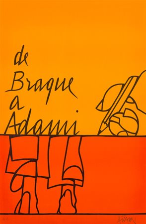 VALERIO ADAMI (1935)De Braque a AdamiSerigrafiacm 73x48Firma e numerazione...