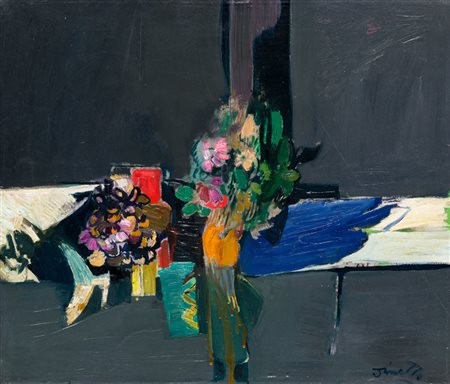 LINO DINETTO (1927)Senza TitoloOlio su telacm 60x70Firma al fronte