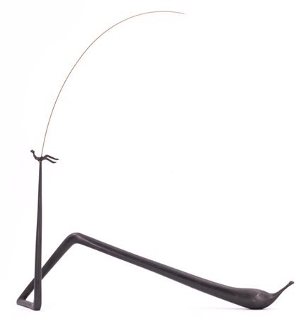 GIUSEPPE MARANIELLO (1945)Boomerang, 2000Scultura in bronzocm 46x40x48Firma e...