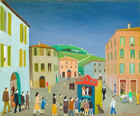 MARINO CECCARELLI (1909-1990)Senza TitoloOlio su telacm 54,5x45Firma al fronte