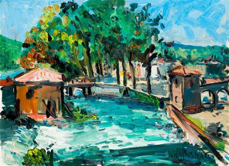 GIOVANNI DA BUSNAGO (1908-1972)Senza TitoloOlio su telacm 60x80Firma al fronte