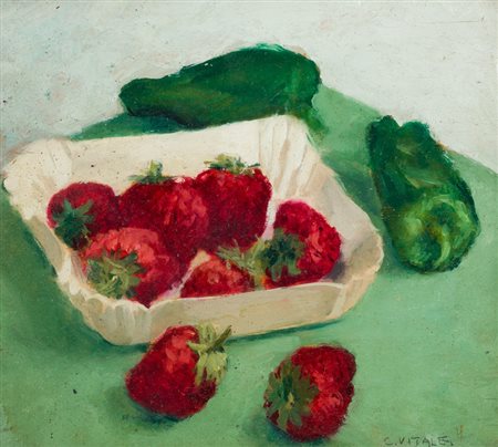 CARLO VITALE (1902-1996)Senza TitoloOlio su tavolacm 22x25Firma al fronte