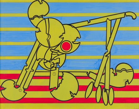 RENATO VOLPINI (1934)Senza TitoloTempera su cartoncinocm 50,5x67,5Firma al...