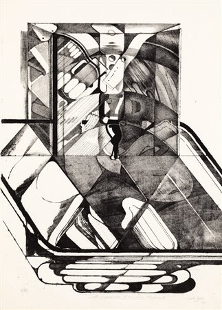 PAOLO GIOLI (1942)Rette perpendicolari ad un piano trasparente,...