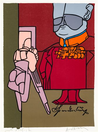 VALERIO ADAMI (1935)Senza TitoloSerigrafiacm 44x33Firma e numerazione...