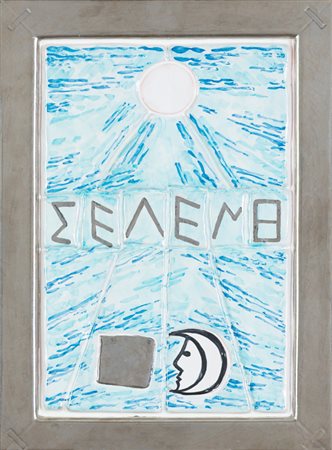 JOE TILSON (1928)Moon signatures, 1994Maiolicacm 46,5x34x2,5Firma e datazione...