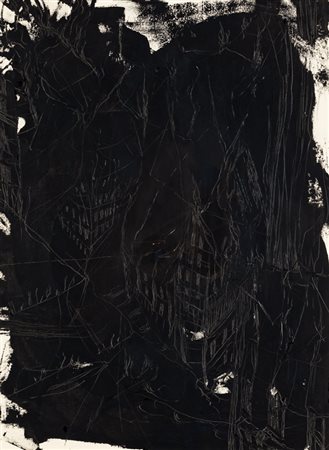 FEDERICO GUERRI (1972)Senza Titolo, 2014Tecnica mista su cartacm 48x35,5Firma...