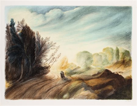 UBALDO BARTOLINI (1944)Paesaggio, 1988Litografia a 8 colori su carta...