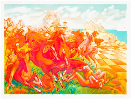 ALIGI SASSU (1912-2000)Senza TitoloLitografiacm 52x68Firma e numerazione...