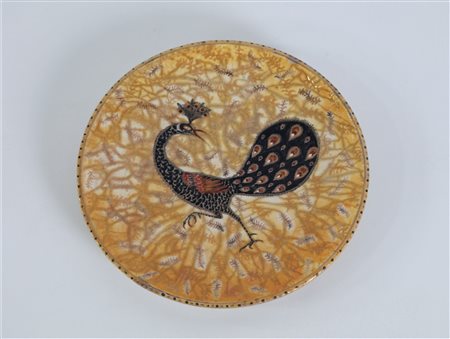 MELANDRI-FOCACCIA Piattino. Ceramica. Cm 20,50 x 2,50 x 20,50. Al retro...