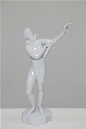 PONTI GIO' (1891 - 1979) Scultura Il poeta. Ceramica. Cm 15,00 x 28,00 x...