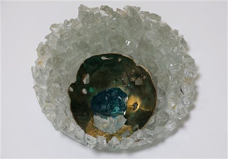 BROTTO ANGELO (1914 - 2002) Scultura. Ottone e vetro. Cm 50,00 x 50,00 x...