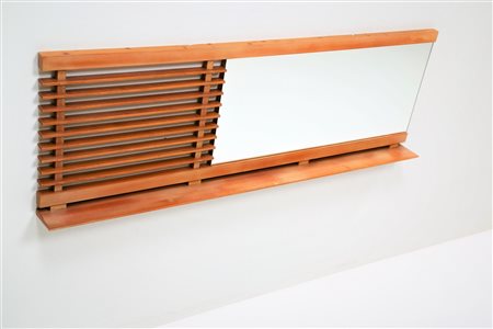 MANIFATTURA ITALIANA Specchio da parete. Legno e vetro. Cm 160,00 x 54,00 x...
