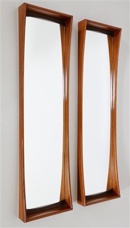 PARISI ICO (1916 - 1996) Coppia di specchi. Legno e specchio. Cm 40,00 x...