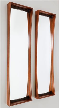 PARISI ICO (1916 - 1996) Coppia di specchi. Legno e specchio. Cm 40,00 x...