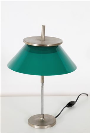 MANIFATTURA ITALIANA Lampada da tavolo. Metallo e perspex. Cm 26,50 x 39,00 x...